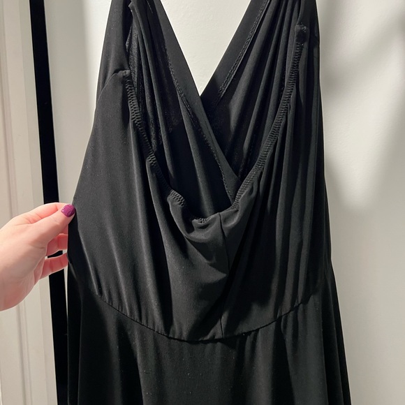 Kamalikulture x Norma Kamali Halter Dress Black Large - Picture 4 of 7